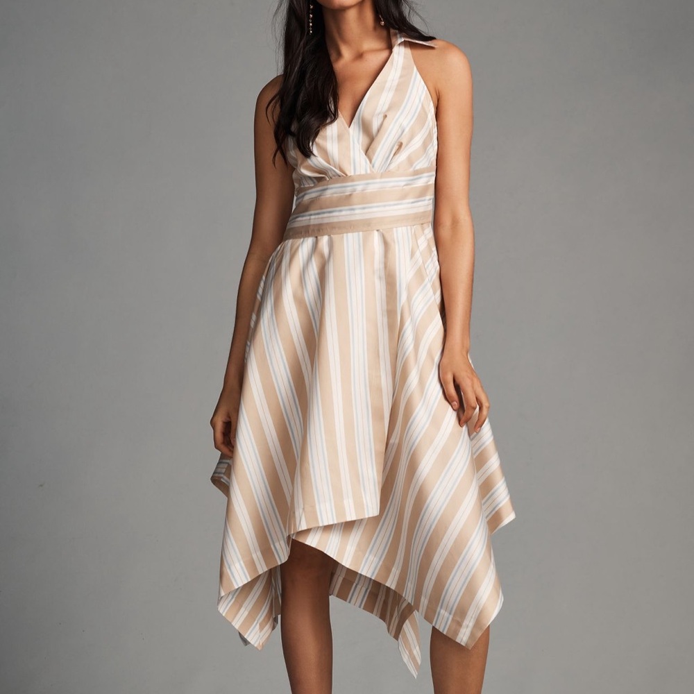 Anthropologie Maeve Assymetrical wrap skirt dress 👗 - Picture 2 of 4